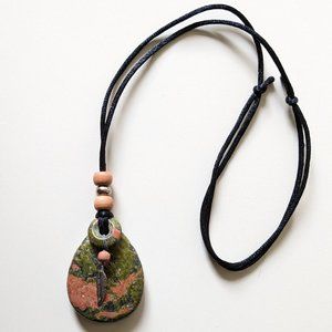 Indigenous Jasper stone pendant necklace